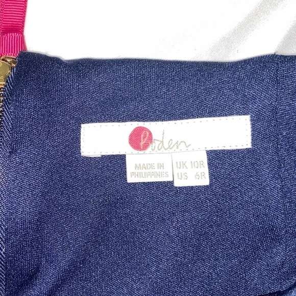 BODEN US 6 R Skirt Navy Colorful Pink Mauve Pencil Skirt - Picture 4 of 7